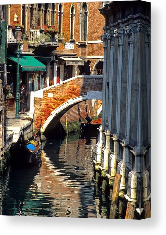  Canvas Print featuring the photograph Canal Next To Church Of The Miracoli In Venice for Vrooman by Michael Henderson