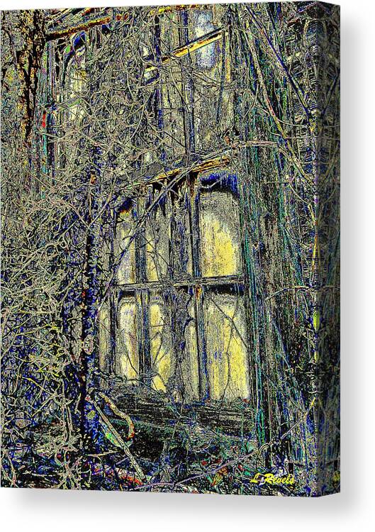 Digital Canvas Print featuring the photograph Candles in the Window by Leslie Revels