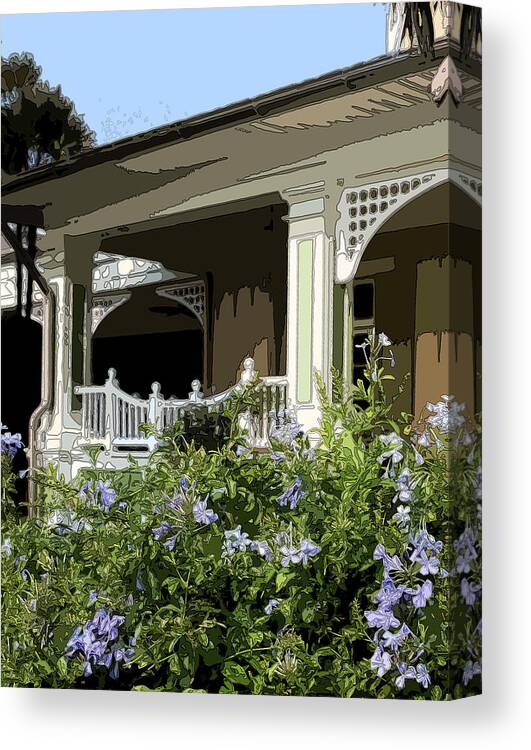 Architecture Canvas Print featuring the photograph Cane Garden Flowers by James Rentz