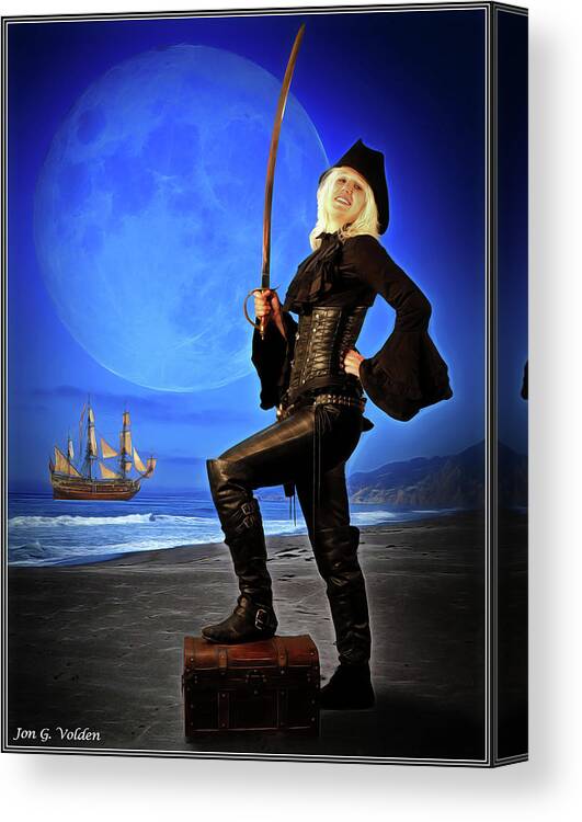 Pirate Canvas Print featuring the photograph Captain Crystal by Jon Volden