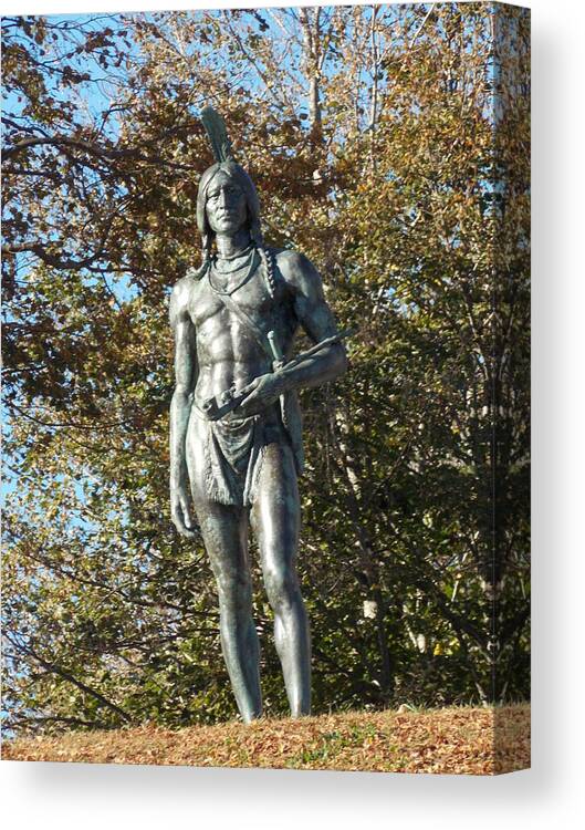 Chief Massasoit Canvas Print featuring the photograph Chief Massasoit by Catherine Gagne