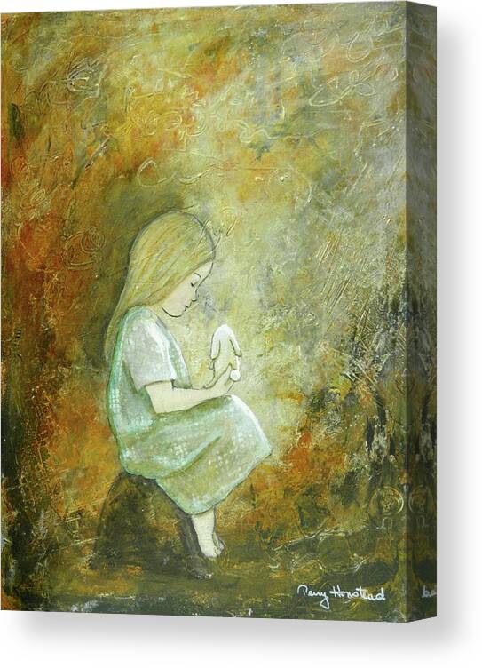 Childhood Wishes Canvas Print featuring the painting Childhood Wishes by Terry Honstead