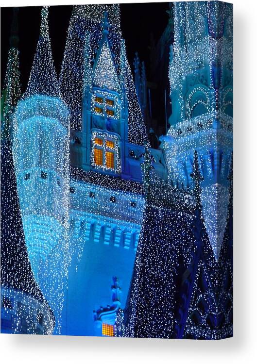 Cinderella Canvas Print featuring the photograph Christmas Castle by Nora Martinez