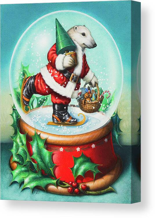 Christmas Canvas Print featuring the painting Christmas Cheer by Lynn Bywaters