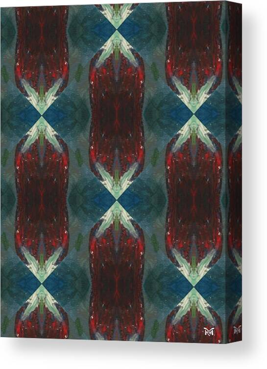 Abstracts Canvas Print featuring the digital art Christmas Crackers Surprise by Maria Watt