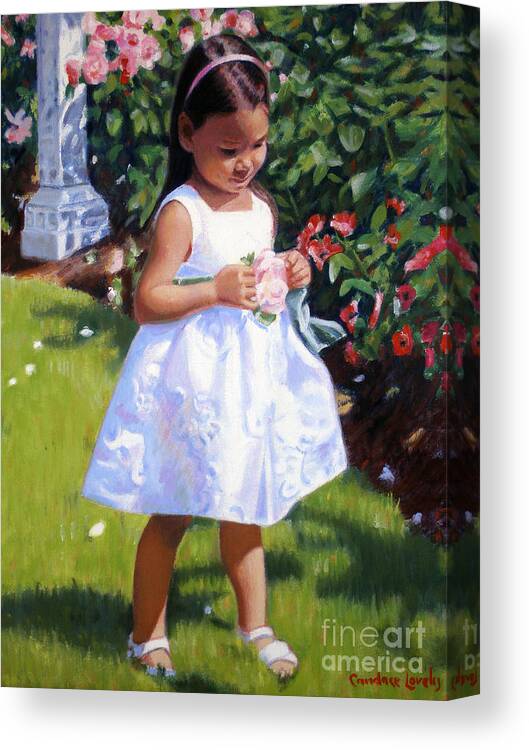 Rose Canvas Print featuring the painting Clara Crystal by Candace Lovely