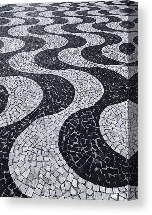 Sidewalk Canvas Print featuring the photograph Cobblestone Waves by Jill Love