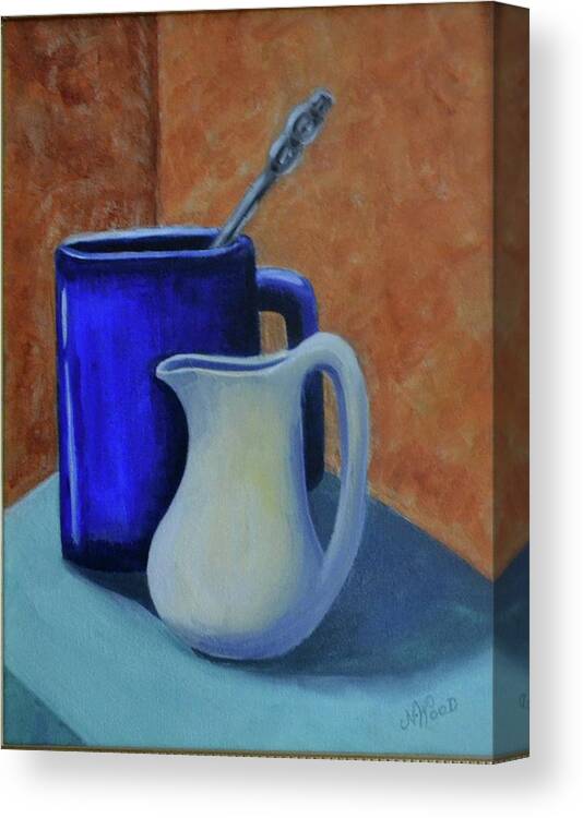 Coffee Canvas Print featuring the painting Coffee and Cream by Nancy Sisco