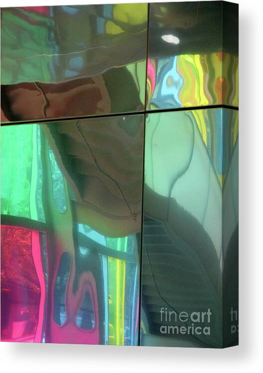 Montreal Canvas Print featuring the photograph Colored Glass 14 by Randall Weidner