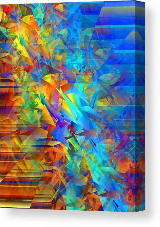Colorful Canvas Print featuring the digital art Colorful Crash 12 by Chris Butler