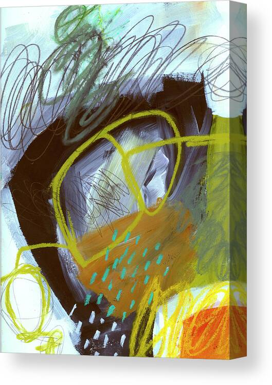  Jane Davies Canvas Print featuring the painting Crayon Scribble#5 by Jane Davies