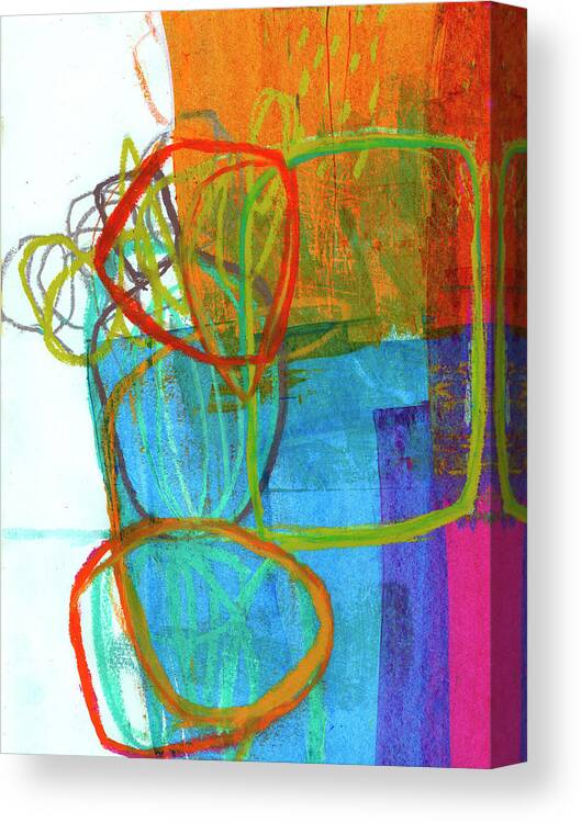 Jane Davies Canvas Print featuring the painting Crayon Scribble#8 by Jane Davies