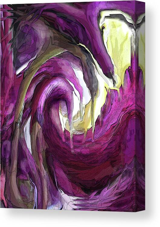 Abstract Canvas Print featuring the digital art Creeping Purple by Ian MacDonald