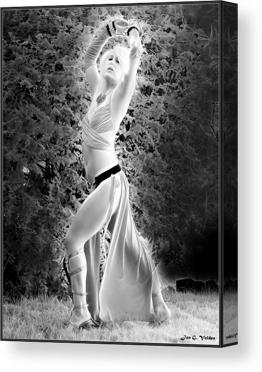 Fantasy Canvas Print featuring the painting Dancing Slave Girl by Jon Volden