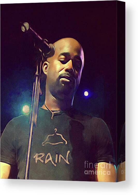 Darius Canvas Print featuring the painting Darius Rucker, Country Music Star by Esoterica Art Agency