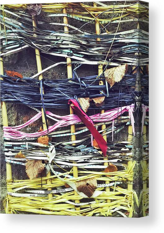 Abstract Canvas Print featuring the photograph Decorative colorful ribbons by Tom Gowanlock
