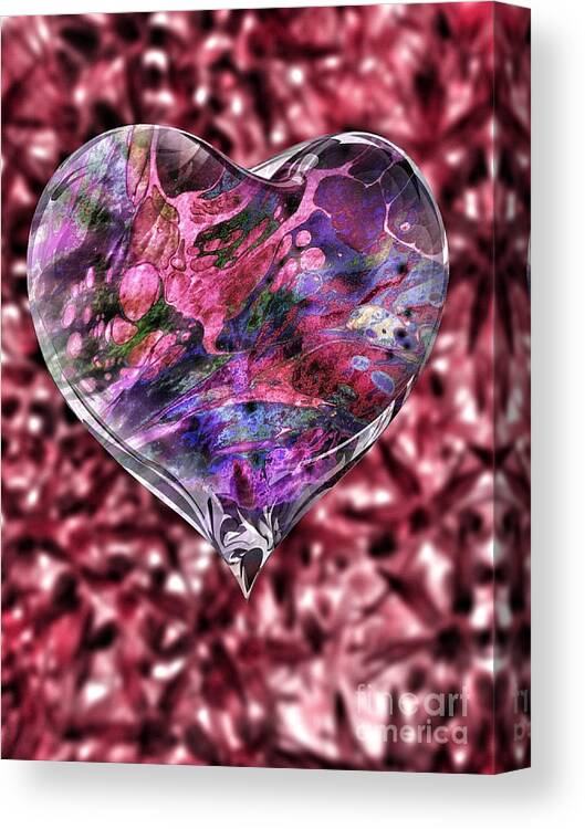 Heart Canvas Print featuring the digital art Deep Love by Rachel Hannah