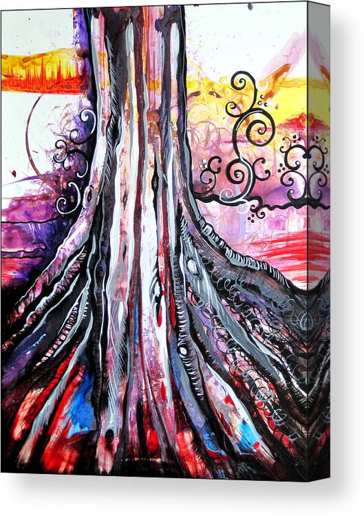 Art Canvas Print featuring the painting Deeply Rooted II by Shadia Derbyshire