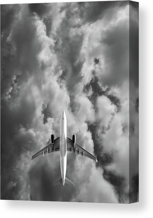 Plane Canvas Print featuring the photograph Destination Unknown by Mark Rogan