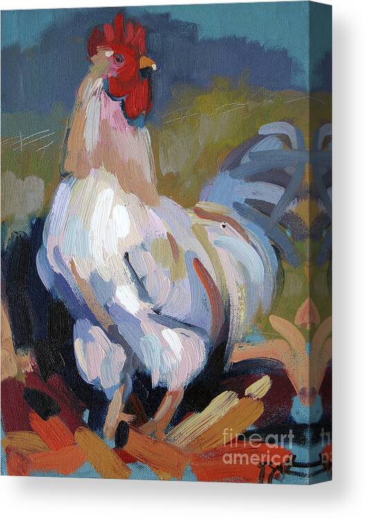 Chicken Canvas Print featuring the painting Don't Mess With Me by Sandra Smith-Dugan