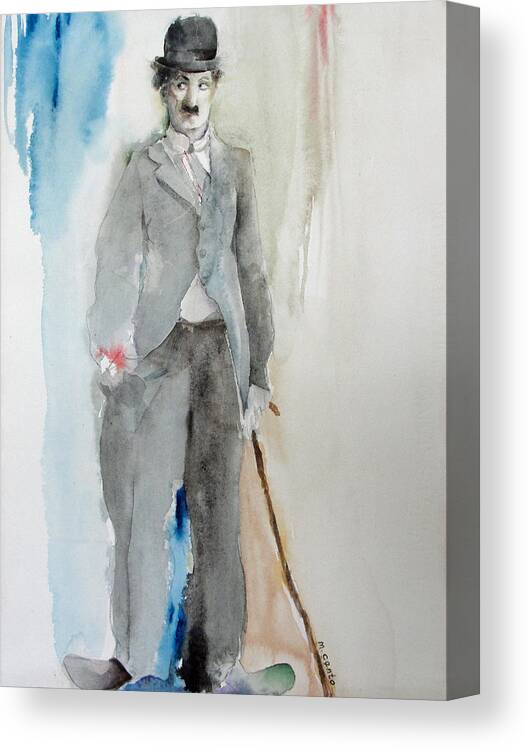 Human Figure Canvas Print featuring the painting Dreaming Charlie by Mafalda Cento