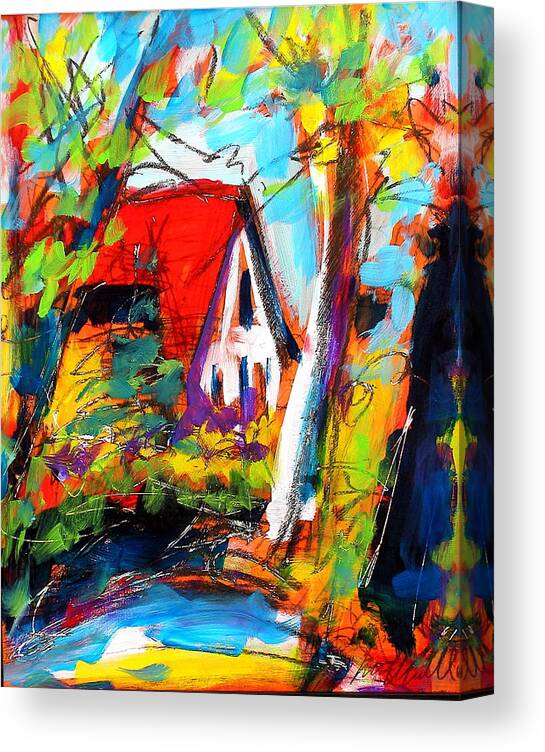 Painting Canvas Print featuring the painting Driveway Revisited by Les Leffingwell