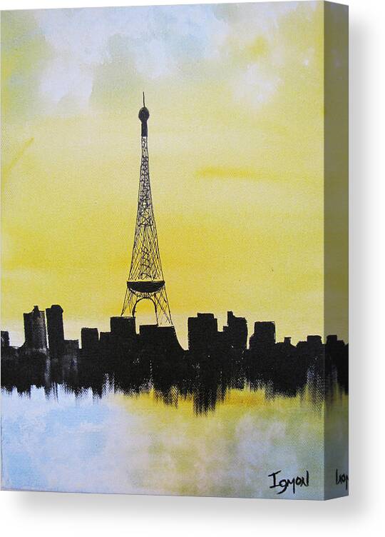 Paris Canvas Print featuring the painting Eiffel of Paris by Gary Smith