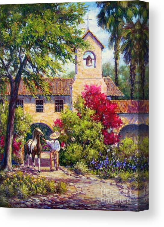 Vickie Fears Canvas Print featuring the painting El Potro by Vickie Fears