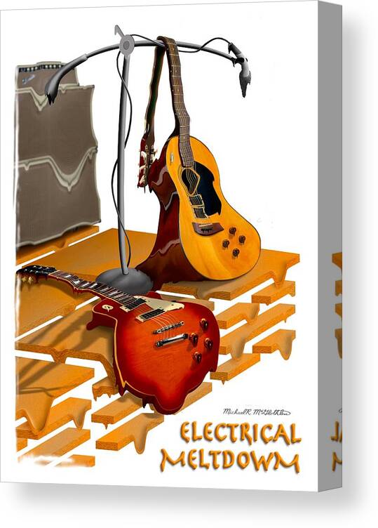 T-shirt Canvas Print featuring the photograph Electrical Meltdown SE by Mike McGlothlen