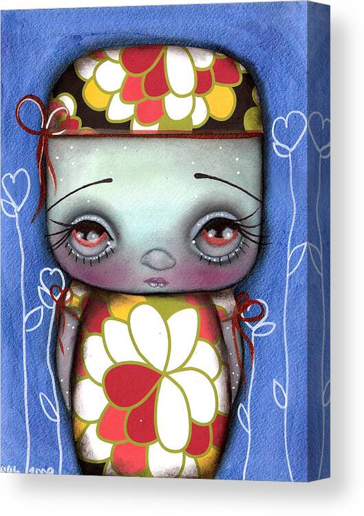Abril Andrade Elf Canvas Print featuring the painting Elf Girl by Abril Andrade