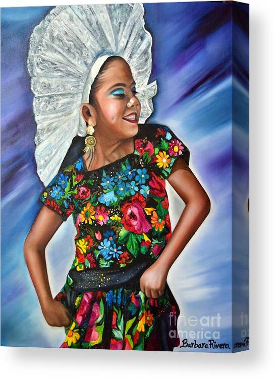 Dancer Canvas Print featuring the painting Elizabeth by Barbara Rivera