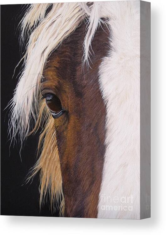 Portrait Canvas Print featuring the painting Ellroy by Pauline Sharp