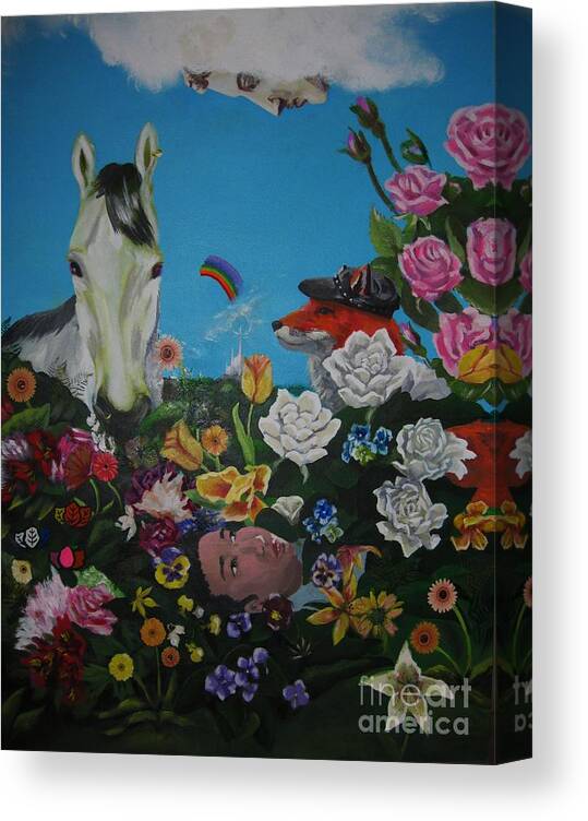 Horse Canvas Print featuring the painting Enchanted by Takayuki Shimada