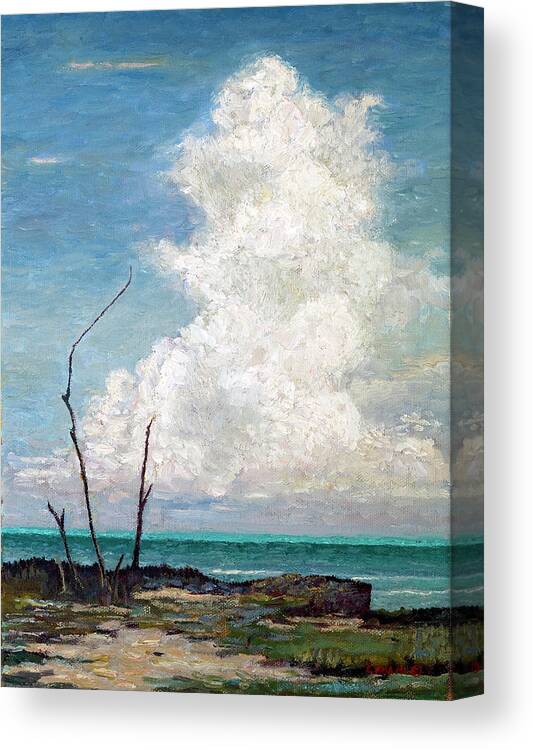 Evening Cloud Canvas Print featuring the painting Evening Cloud by Ritchie Eyma