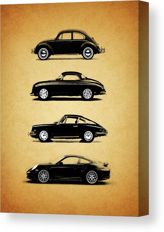 Porsche Canvas Print featuring the photograph Evolution by Mark Rogan