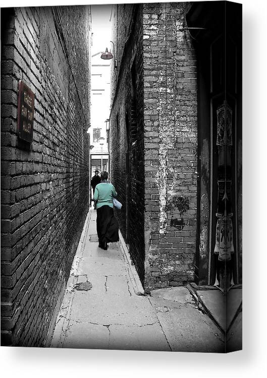 Fan Tan Alley Canvas Print featuring the photograph Fan Tan Alley by Micki Findlay