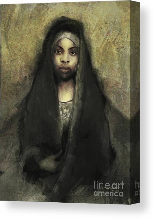 Dwayne Glapion Canvas Print featuring the digital art Fatima by Dwayne Glapion