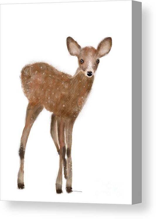 Deer Canvas Print featuring the painting Fawn by Bri Buckley