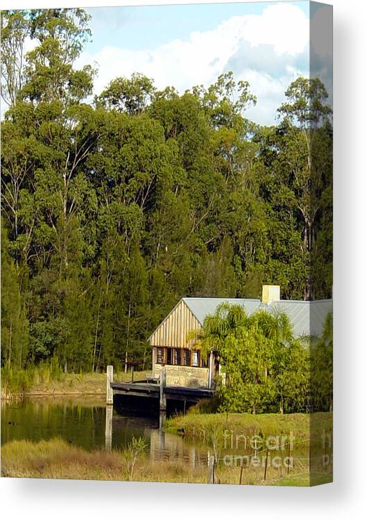 Cabin Canvas Print featuring the photograph Fishing Cabin by Terry Burgess