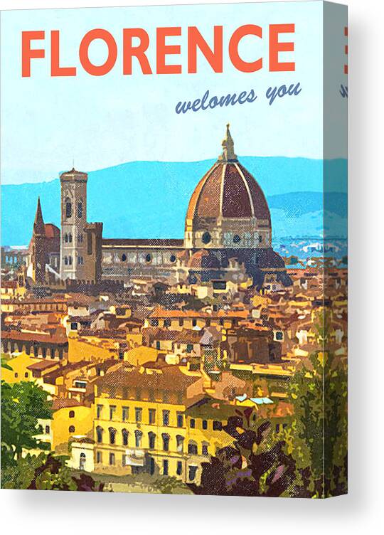 Florence Canvas Print featuring the painting Florence by Long Shot