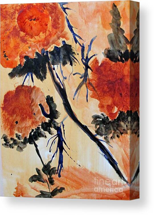 Flowers Canvas Print featuring the painting Flowers by Sandy McIntire
