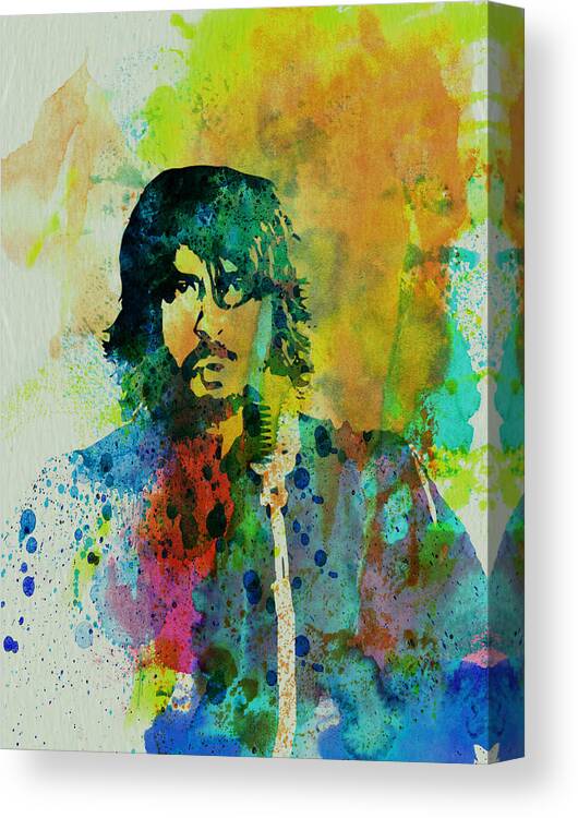 Foo Fighters Canvas Print featuring the painting Foo Fighters by Naxart Studio