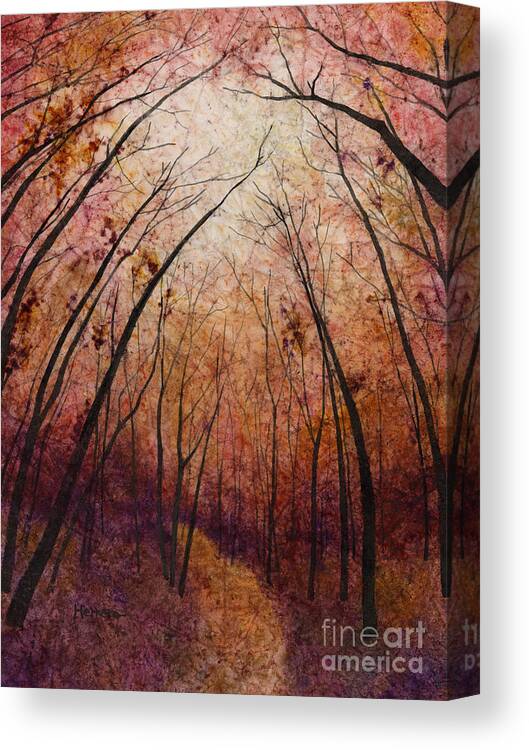Path Canvas Print featuring the painting Forest Path by Hailey E Herrera