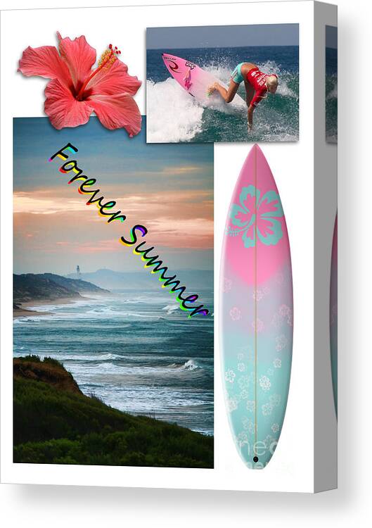 Beach Canvas Print featuring the photograph Forever Summer 5 by Linda Lees