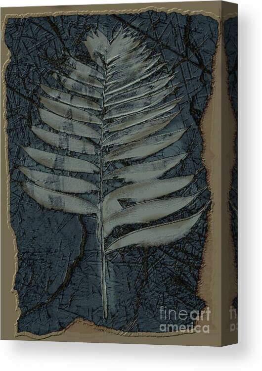 Digital Art Canvas Print featuring the digital art Fossil Palm by Delynn Addams