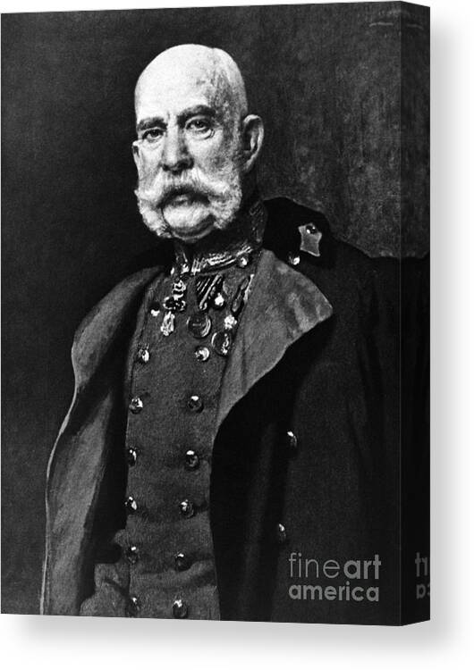 History Canvas Print featuring the photograph Franz Joseph I, Emperor Of Austria by Omikron