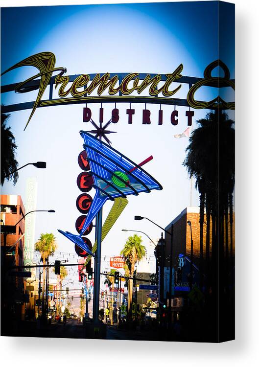 Vegas Canvas Print featuring the photograph Fremont Street by Robert Lowe