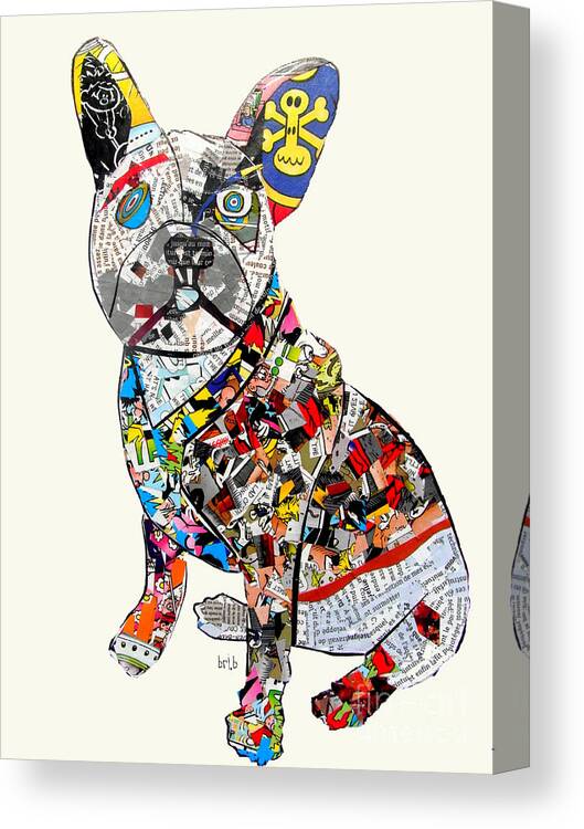 French Bulldog Canvas Print featuring the painting French Bulldog by Bri Buckley