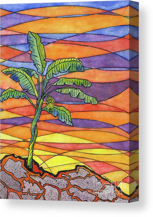 Hawaii Canvas Print featuring the painting From the Ashes by Diane Thornton