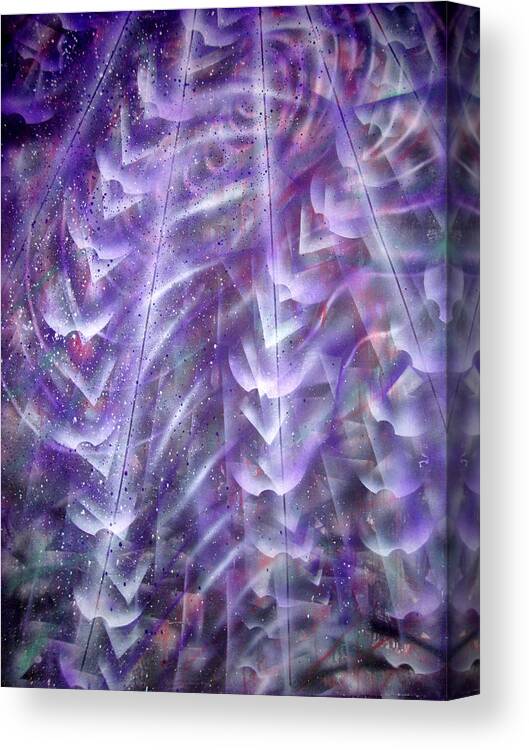 Light Rays Canvas Print featuring the painting Fromabove by Leigh Odom